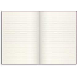 Notebook textile | Blomme | linjer | A5 |