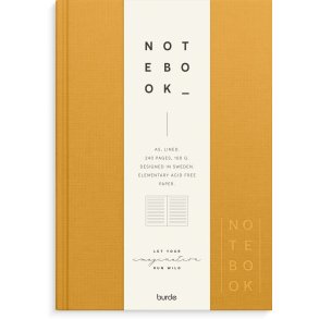 Notebook textile | Sennep | linjer | A5 |