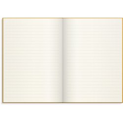 Notebook textile | Sennep | linjer | A5 |