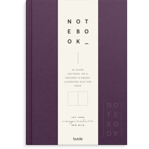 Notebook textile | Blomme | blank | A5 | 