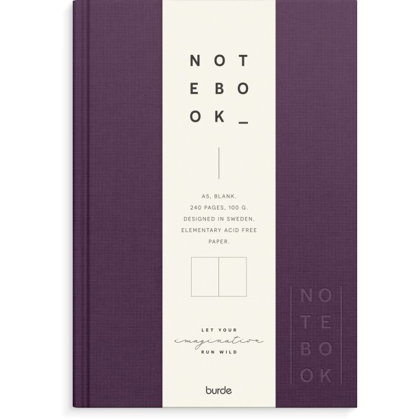 Notebook textile | Blomme | blank | A5 | 