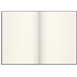 Notebook textile | Blomme | blank | A5 | 