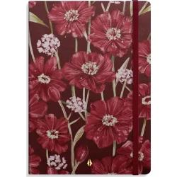 Notebook Deluxe A5 Burgundy Flowers