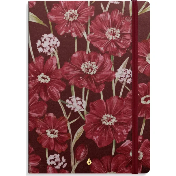 Notebook Deluxe A5 Burgundy Flowers