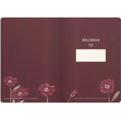 Notebook Deluxe A5 Burgundy Flowers