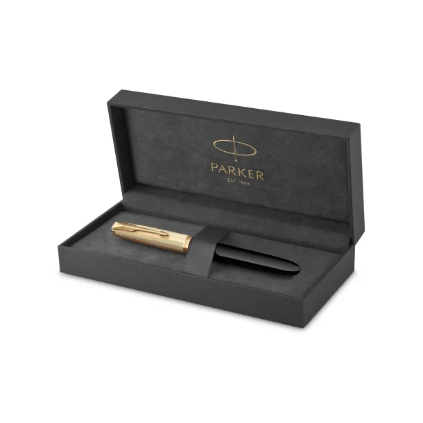 Parker 51 fyldepen deluxe i gaveske sort/guld