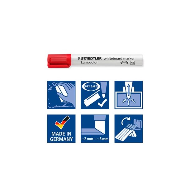 WB Marker Lumocolor chisel 2-5mm red