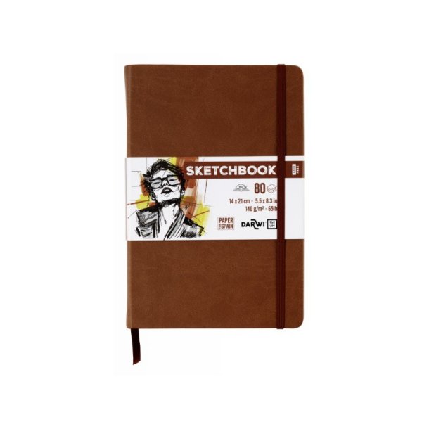 Skitsebog | 14x21 cm | 80 sider | 140G | Terracotta |