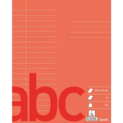 Skoleh�fte | 17x21cm, 20 Linjer | R�d |