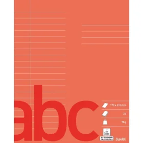 Skolehfte | 17x21cm, 20 Linjer | Rd |