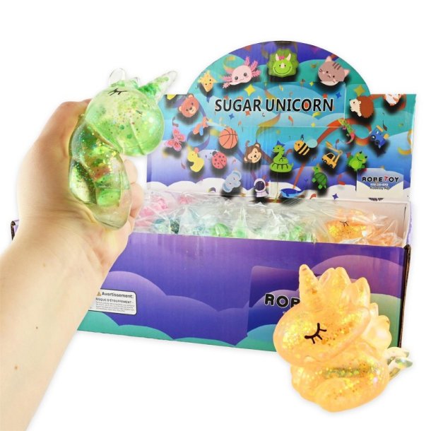 Squeeze Sugar Unicorn | assorterede | 10 cm |