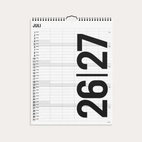 Studie Familiekalender | black & white | 2026/2027 |