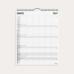 Studie Familiekalender | black &amp; white | 2026/2027 |
