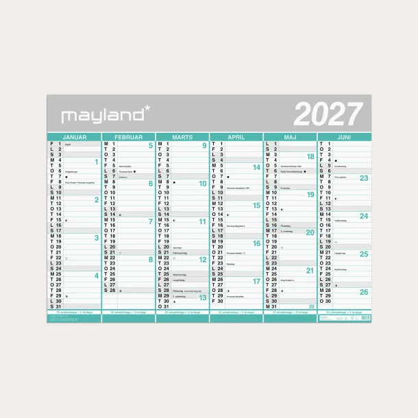 Studie K�mpekalender | 2x6 m�neder | 2026/2027 |