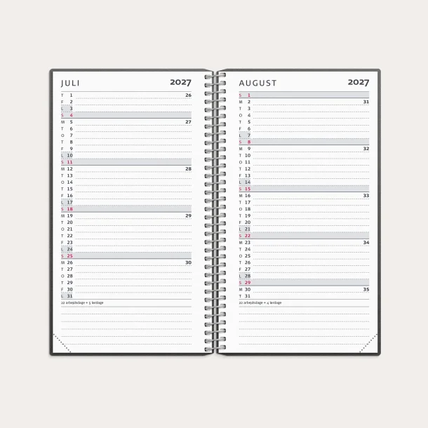 Studie L�rerkalender | A6 | matsort | 2026/2027 |