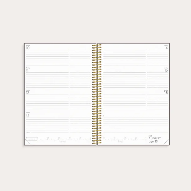 Studie Organizer &amp; Notes A5 ugekalender design 2026/2027