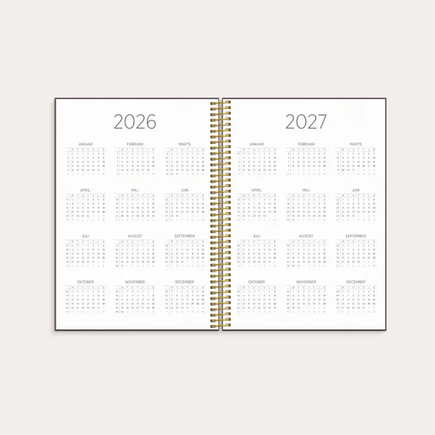Studie Organizer &amp; Notes A5 ugekalender design 2026/2027