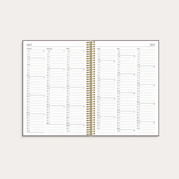 Studie Organizer &amp; Notes A5 ugekalender design 2026/2027