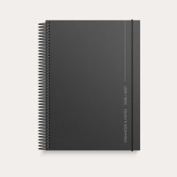 Studie Organizer &amp; Notes | A5 | ugekalender | sort | 2026/2027 |