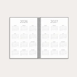Studie Organizer &amp; Notes | A5 | ugekalender | sort | 2026/2027 |