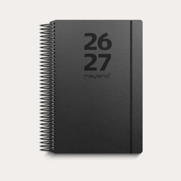 Studie | Stor dagkalender genbrugskarton | Sort | 2026/2027 | 
