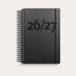 Studie mini | dagkalender | sort | genbrugskarton | 2026/2027 |