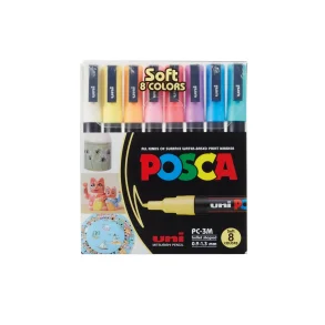 Uni Posca | PC-3M | 8 Pastelfarver |
