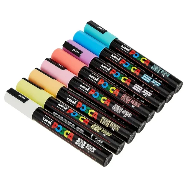 Uni Posca | PC-5M | 8 pastelfarver |