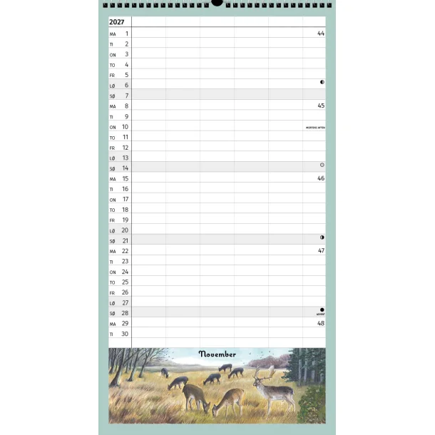 V�gkalender | �ret rundt i Naturen | 2027 |