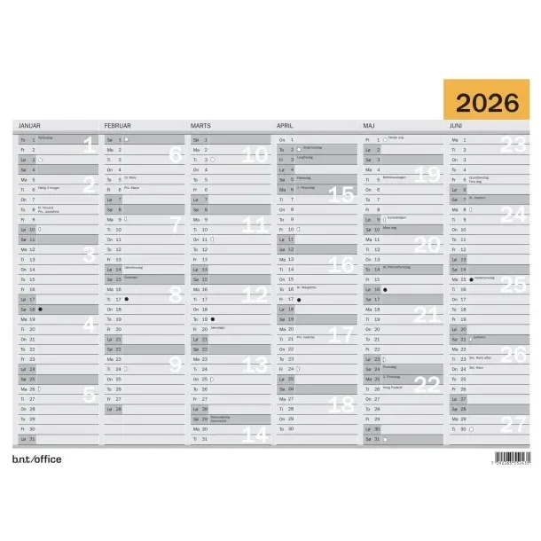Vgkalender | A2 | 2026 | DK |