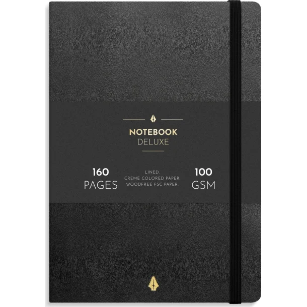 Notebook Deluxe A5, Sort
