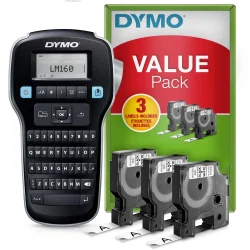 DYMO LabelManager 160 Labelprinter Valuepack m/ 3x12mm Labeltape