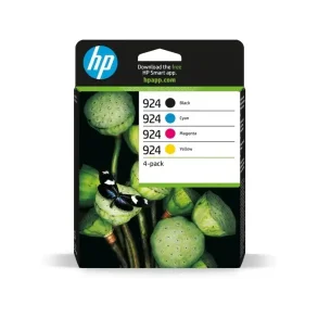HP 924 CMYK Original Ink Cartridge 4-Pack