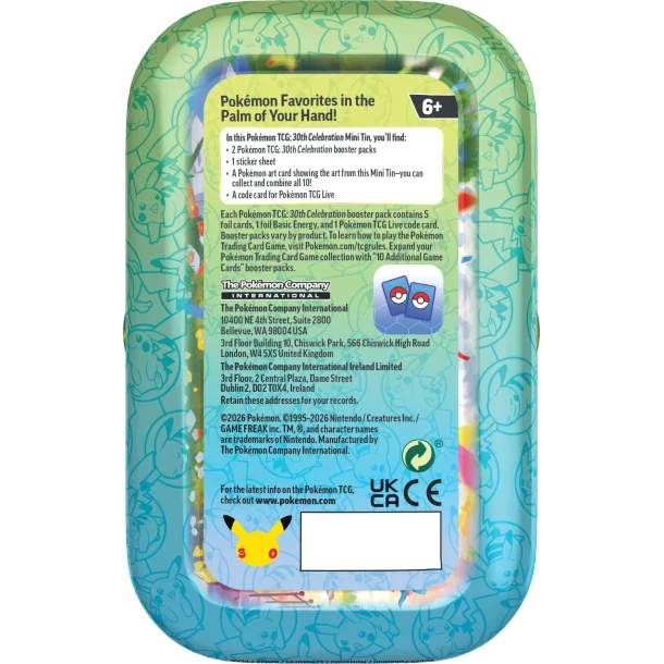 Pok�mon 30 �rs Jubil�um - Mini Tins - 2. oktober 2026