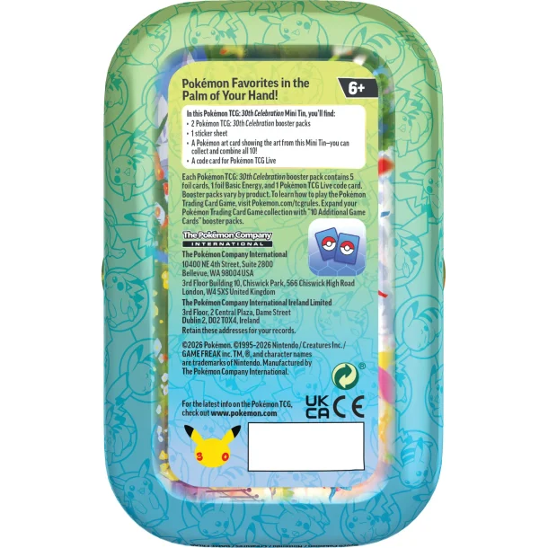 Pok�mon 30 �rs Jubil�um - Mini Tins - 2. oktober 2026