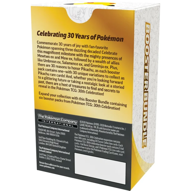Pok�mon 30 �rs Jubil�um - Booster Bundle - 2. oktober 2026
