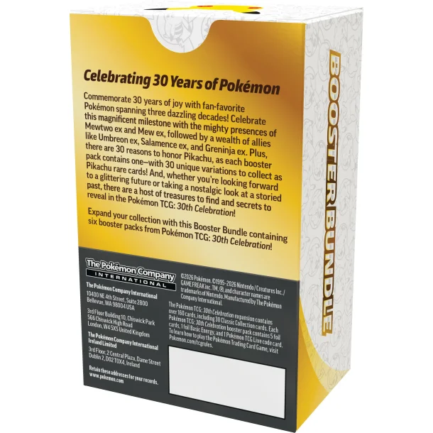 Pok�mon 30 �rs Jubil�um - Booster Bundle - 2. oktober 2026