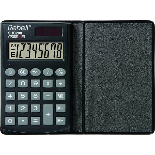 Rebell SHC208 Lommeregner m/ lderetui