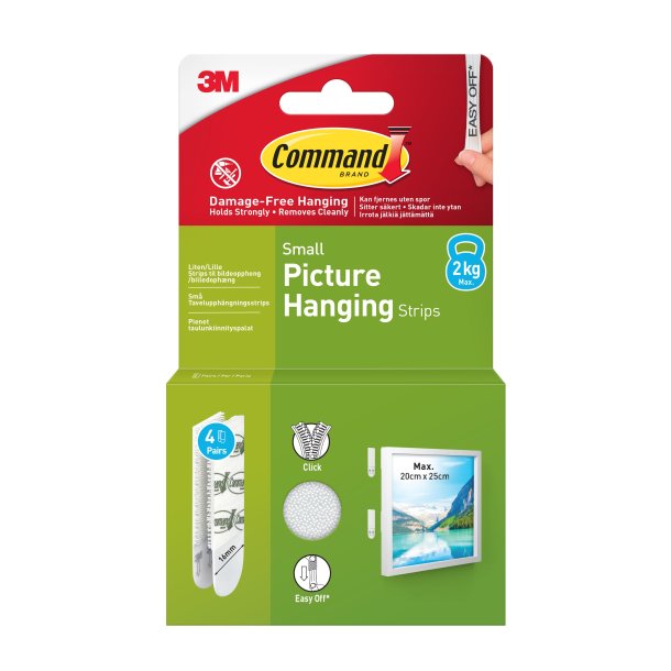 Command Strips White Small 4 Sets 17202WHI-4
