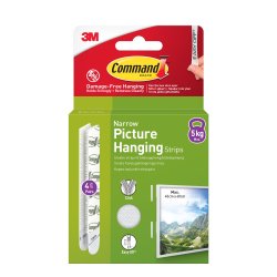 Command Strips White Narrow 4 Sets 17207WHI-4