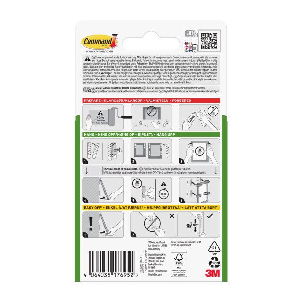 Command Strips V-Pack White  4 Sets M + 8 Sets L 17209WHI-12