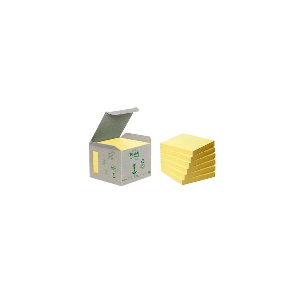 Post-it Notes 76x76 recycled gul (6)