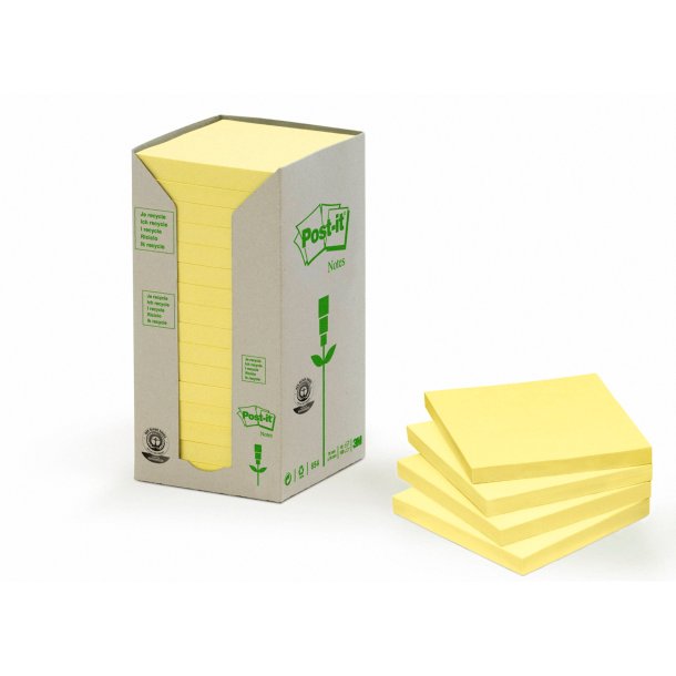 Post-it Notes 76x76 recycled gul (16)