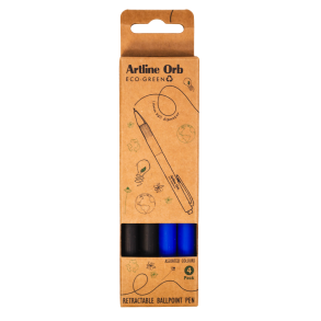 Artline Orb ballpoint pen ECO-GREEN 1.0 2 Blue 2 Black (4)