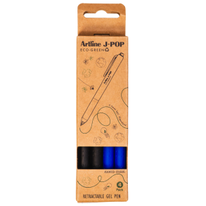 Artline J-POP Gel Pen ECO-GREEN 0.7 2 Blue 2 Black (4)