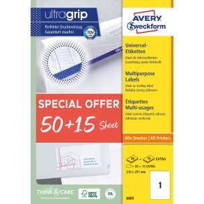 Avery Universaletiketter 210x297mm Promotion (65)