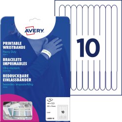 Festivalarmb�nd printbar 265x18mm hvid (100)