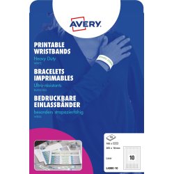 Festivalarmb�nd printbar 265x18mm hvid (100)