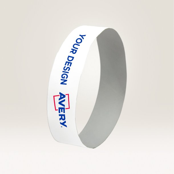 Festivalarmb�nd printbar 265x18mm hvid (100)