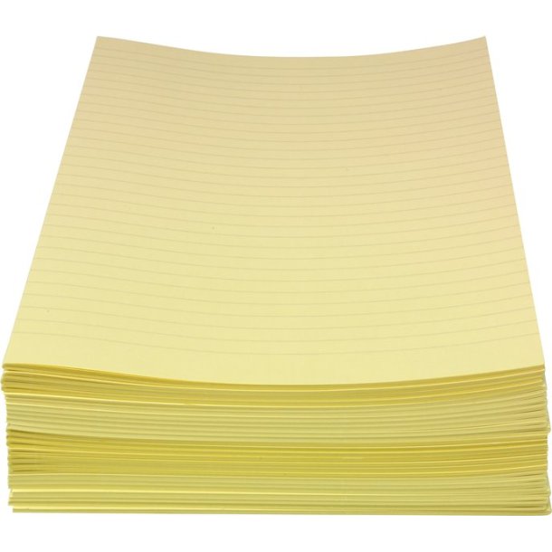 Bantex Konceptpapir, gult, linjeret (250)